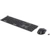 HP 720 Tastiera e mouse wireless ricaricabile multidispositivo, wireless, USB + Bluetooth, interruttore meccanico, AZERTY, nero, include mouse