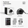 StarTech Altoparlante Bluetooth portatile - Modello S - Design da casco - Wireless - Audio stereo - Bassi profondi - Resistente all'acqua (IPX4) - Grigio