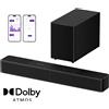 StarTech Soundbar - Poseidon M70 - Dolby Atmos - Sistema 3.1.2 canali - 312 W - Subwoofer wireless da 13,3 cm - Altoparlanti direzionali verso l'alto - HDMI