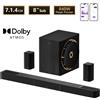 StarTech Soundbar - Serie Skywave - 840 W - Dolby Atmos - Sistema 7.1.4 canali - Subwoofer wireless - 2 altoparlanti posteriori wireless - HDMI eARC