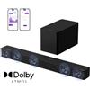 StarTech Soundbar per TV - Poseidon M60 Boom - Sistema a 5.1 canali - Dolby Atmos - Subwoofer wireless - Bluetooth - HDMI eARC - Controllo tramite app