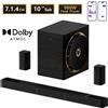 StarTech Soundbar per home cinema - Serie Skywave - 980 W - Dolby Atmos - Subwoofer wireless - Altoparlanti surround wireless - HDMI eARC - Bluetooth 5.4