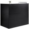 VEVOR Banco Reception 1400 x 800 x 1200 mm Tavolo da Banco a Forma di L, Tavolo di Vendita per Ufficio con Cassetto, Ripiano per Tastiera e Armadietto, per Cassa, Hall, Salone di Bellezza, Nero
