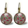 So Sweet Orecchini cabochon wax africano - Regalo di Natale per idea regalo moglie - San Valentino-regalo di compleanno (ref.24).