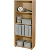 Inter Link Libreria 4 livelli in laminato rifinito rovere, 60x145x30 cm