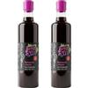 Messino Crema di Aceto Balsamico Greco 2x500ml (1L) - Vegana | Glassa balsamica greca ricca e acidula, con balsamico invecchiato e mosto d'uva - senza zuccheri aggiunti, vegana