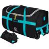 REDCAMP 85L/120L/140L pieghevole Duffle Bag con ruote, grande borsa da viaggio, 85 l, nero (piccolo), 85L, Con ruote
