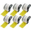 BETCKEY - 6 Rotoli DK-22223 Etichette a Lunghezza Continua Compatibile con Brother, 50mm x 30.48m, 6 Etichette Colorate Giallo per Stampanti di Etichette Brother QL