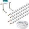 KME Kit Montaggio Condizionatore Dual Kme Tubi Rame da 5 Metri 1/4 e 3/8 + 1/4 e 1/2 e Staffe da 150 kg