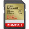 Sandisk 512GB Scheda di memoria SanDisk MicroSD Extreme Go Classe 3 Oro Rosso [SDSDXGN-512G-GNCIN]