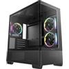 Deepcool Case Deepcool CG380U 3F Midi-Tower Micro-ATX pannello in vetro temperato curvo panoramico 3 ventole Nero [R-CG380U-BKAGM3-G]