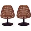 Lumisky Set di 2 lampade da tavolo senza fili in rattan naturale LED bianco caldo/bianco dimmerabili 2 x Boheme H25 cm