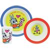 Fun House 005802 Trotro - Set da pranzo composto da piatto, ciotola e bicchiere per bambini