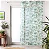 Douceur d'Intérieur, Amazonia - Tenda con occhielli, 140 x 240 cm, colore: verde, con stampa in voile sabbiato