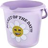 keeeper ilvie secchio con scala di misurazione integrata e manico ergonomico, 10 l, Design: Happy Flower, Soft Purple