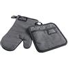 Douceur d'Intérieur Morbidezza Interna Guanto + presina 18 x 28 cm/20 x 20 cm Chambray Tinta Unita+PVC Harold Grigio