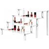 VINATO Trasparente Espositori Acrilico a 4 Livelli, Alzate di Display Acrilico, Alzate di Display Espositore a Scala Trasparente,Acrylic Display Stand per Profumi,Torte,Oggetti Collezione-30x28x20 cm