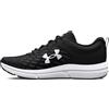 Under Armour Ua Charged Assert 10, Scarpa da corsa Uomo, Black Black White, 46 EU