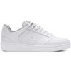 Under Armour Uomo Official, Sneakers da indossare in ogni occasione, Scarpe sportive leggere, confortevoli e traspiranti con tomaia essenziale in pelle e interno morbido,White / White / White,41