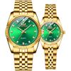 MASTOP Coppia di orologi svizzeri di marca orologio d'oro uomo donna in acciaio inox impermeabile orologio al quarzo