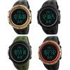 JewelryWe Orologio da uomo multifunzione, digitale, impermeabile, 5 ATM, orologio elettronico digitale, da uomo, cinturino in silicone, grande orologio sportivo con illuminazione a LED, calendario