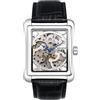 JewelryWe Orologio da Ragazzi Uomini Orologio da Polso Meccanico Cinturino in Pelle Numeri Romani Colore Argento/Oro Regalo