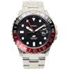 Fossil Orologio GMT blu da uomo, movimento a tre lancette con data e cinturino in acciaio inossidabile o in silicone, 46 mm, Rosso e nero