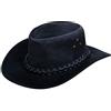 Infinity Leather Cappello Australiano Unisex in Stile Western Pelle Scamosciata Western Cowboy