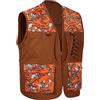 BASSDASH Upland FV11 - Gilet da caccia per uccelli, impermeabile, con tasche multiple, marrone/arancione, da uomo e donna