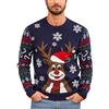 Marvmys Maglione Natalizio Uomo Divertente Maniche Lunghe Pullover