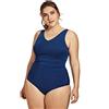 SYROKAN Costumi Intero Donna Mare Olimpionico Senza Ferretto Blu Navy 44