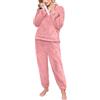 Yuson Girl Pigiama Donna Invernale Caldo Felpato Pigiami Pile Set Lungo | Morbido Due Pezzi, Felpa e Pantalone Sets, Manica Lunga Lounge Sleepwear, Casual da Casa con Tasche