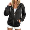 Viunychn Donna Felpe con Cappuccio Giacca Elegante Felpe con Zip 2 Tasche Hoodie Manica Lunga Sweatshirt Aperto con Cerniera Autunno Invernali Sweatshirt Cappotto Eleganti Pullover Cardigan Jumper