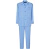 El Búho Nocturno Pigiama da uomo 100% cotone, tessuto classico, due pezzi, maniche lunghe, camicia, tasche, giacca, bottoni, apertura frontale, traspirante, taglie forti