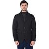 Ciabalù Giubbotto Invernale Uomo Impermeabile Trapuntato in Tessuto Tecnico Giacca Elegante Imbottita Collo Alto con Pettorina Removibile Tinta Unita Slim Fit