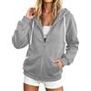 Viunychn Donna Felpe con Cappuccio Giacca Elegante Felpe con Zip 2 Tasche Hoodie Manica Lunga Sweatshirt Aperto con Cerniera Autunno Invernali Sweatshirt Cappotto Eleganti Pullover Cardigan Jumper