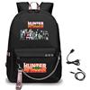 LKY STAR Anime Hisoka Daypacks Ragazze Ragazzi Zaino con Caricatore USB Presa per Le Cuffie Zaini per PC Portatili,Grande Capacità Hunter Backpack per Adolescente