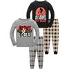 SOIBEEN Pigiama per ragazze Set 100% Cotone PJs Bambino Manica Lunga Pigiami Vestiti per bambini 2 Pezzi Outfit 1-8 Anni