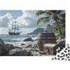K5R8V1A4 Nave dei Pirati Puzzle 1000 Pezzi Carta per Adulti Spiaggia Tropicale Ambientazione Famiglia Relax Decorazione Regalo 52x38cm/1000pcs