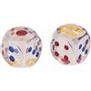 Cryfokt Set di Dadi in Plastica con Numeri di Colore Trasparente, Dadi a 6 Facce per Giochi da Tavolo, Intrattenimento, 3,5 Cm