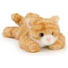 shownicer Peluche a forma di gatto, arancione, 15 cm | Peluche a forma di gatto, simpatici animali di peluche, maneggevole, decorazione da scrivania, regalo per bambini e adulti e
