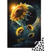 9K4D7V2G Girasole Universo Puzzle 1000 Pezzi Carta per Adulti Stile Artistico Cosmico Puzzle per Adulti Rilassamento Decorazione Casa Regalo 38x26cm/1000pcs