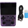 VESHENVEN Console di gioco portatile retrò, lettore di giochi portatile con schermo HD da 3,5 pollici 640x480, doppio joystick 3D e batteria da 3500 mAh per il tempo libero e (Viola)