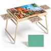 Klesmiun Tavolo Puzzle Portatile con Gambe, 90x 69cm, in Legno Regolabile con 3 cassetti e Copertura,3 Angoli di inclinazione, Tavolo Puzzle per Adulti（1500 Pezzi ）