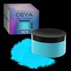 Ceya Polvere fosforescente blu fluorescente, 150 g, pigmento in polvere fosforescente, pigmento fluorescente per resina epossidica, per nail art, feste, artigianato fai da te