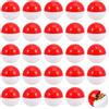 JIAC 25 Pezzi Palline Vuote Riempibili 5cm Palline da Lotteria per Distributore Palline Rotonde Capsule in Plastica Vuote Piccole Capsule Rotonde per Feste,Eventi,Bomboniere,Giochi,Bingo Rosso&Bianco