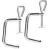 Ciieeo Argento, Morsetto Fissaggio per Macchina Pasta Ricambio 2 Pezzi | Sostituzione Rapida e Manutenzione Facile, Lega di Ferro, Apertura 4-9cm, per Macchina Pasta
