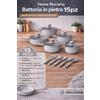 INFINITY HOME BAVARIA BATTERIA 15PZ GRIGIA ADATTA SU TUTTI PIANI DI COTTURA