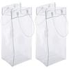Winmany Sacchetto di ghiaccio del vino Borsa di raffreddamento della birra Borsa portatile pieghevole trasparente PVC bianco vino refrigeratore sacchetto di ghiaccio