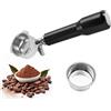 MIUUIPI Portafiltro da 51 mm per macchine da caffè espresso Delonghi Dedica EC680/EC885/EC685, portafiltro da caffè con 3 orecchie, manico in ABS e portafiltro in acciaio inox, elegante nero